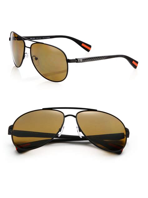 prada aviator sunglasses black|prada sunglasses aviator style.